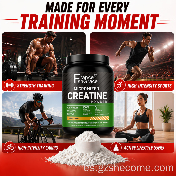 Rendimiento muscular en polvo de monohidrato de creatina Shecome